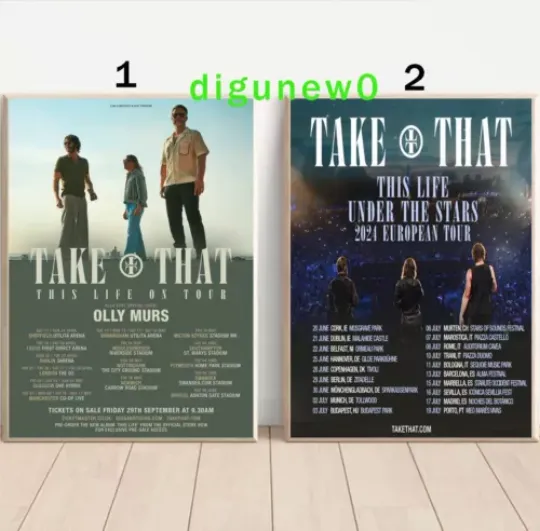 Discover Custom Take That This Life On Tour 2024 Poster