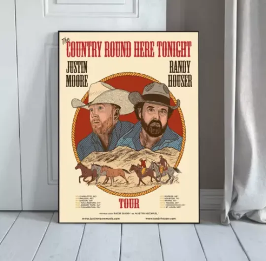Discover Randy Houser the Country Round Here Tonight Tour 2024 Poster