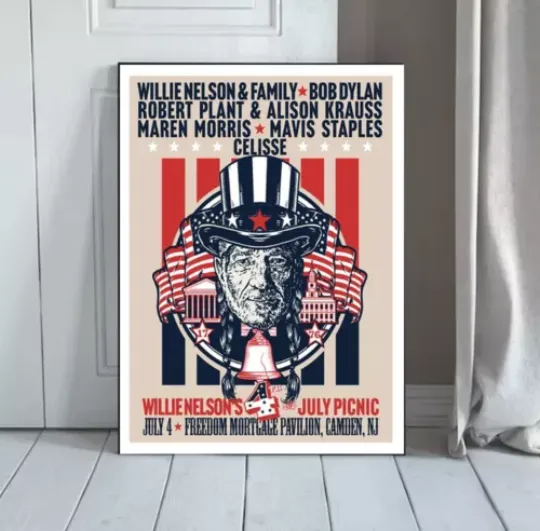 Discover Nelson July 4 2024 Freedom Mortgage Pavilion Camden NJ Poster