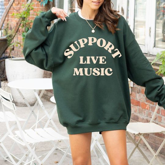 Discover Support live music sweatshirt, local band fan shirt, live music lover Sweatshirt