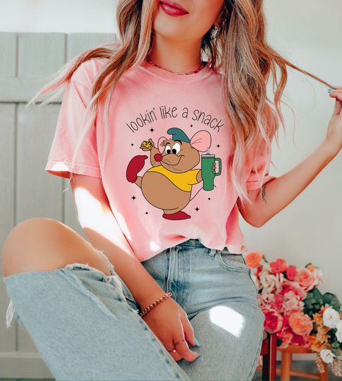 Discover Lookin' Like a Snack Shirt,Gus Gus Cinde Shirt,Snack Lover Mouse Tee