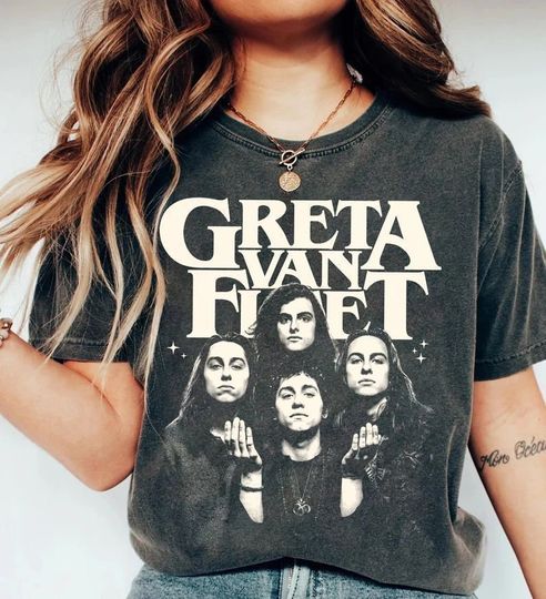 Discover Greta Van Fleet Tour 2024 Tshirt, Classic 90s Greta Van Fleet Shirt