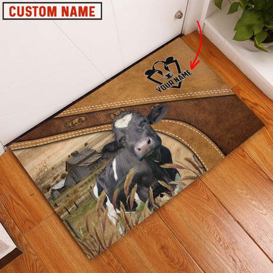 Discover Holstein Personalized - Welcome  Doormat