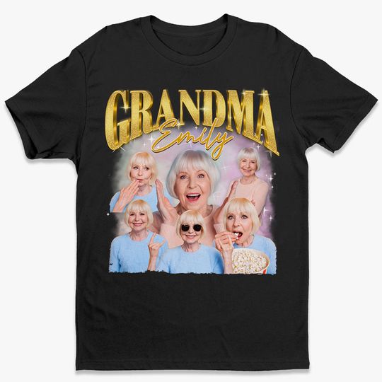 Discover Custom Photo Best Granny Ever Personalized Family Member Bootleg 90s Style Unisex T-Shirt