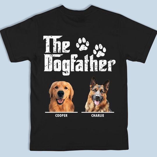 Discover Custom Photo The Dog Father Mother Personalized Upload Pets Image Unisex T-Shirt