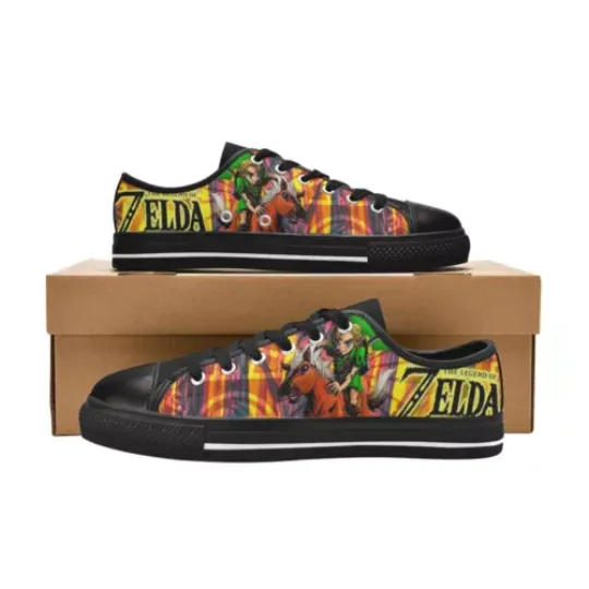 Discover Legend Of  Zelda Low Top Men's Sneakers Canvas Shoes