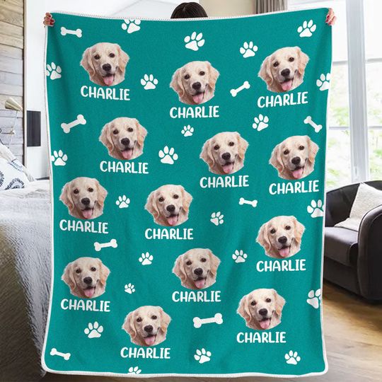 Discover Love Has Four Paws Custom Upload Photo Personalized Pet Cats Dogs Lovers Blanket