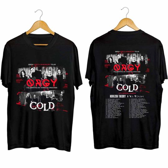 Discover Orgy and Cold 2024 Tour Shirt, Orgy and Cold 2024 Concert Shirt