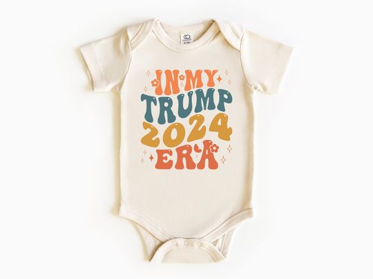 Discover In My Trump 2024 Era Toddler Onesie , Donald Trump Baby