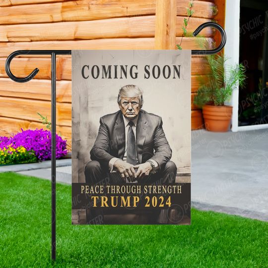 Discover Trump 2024 Garden Flag | Double Sided Full Color | Donald Trump Peace Through Strength