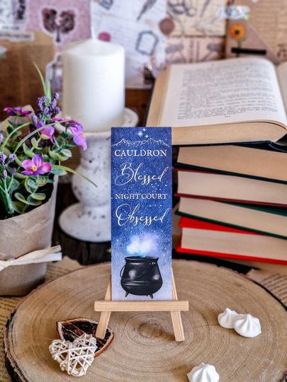 Discover Cauldron Blessed Night Court Obsessed Bookmark  Bibliophile Bookmark - Book Lover Gift - ACOTAR Bookmark-