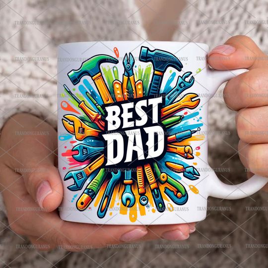 Discover Dad Father Day Coffee Mug, Happy Father's Day 11oz Mug, Mechanic Tools Mug