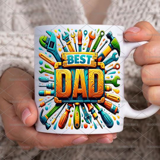 Discover Best Dad 11oz Mug, Dad Father Day Coffee Mug, Happy Father's Day 11oz Mug