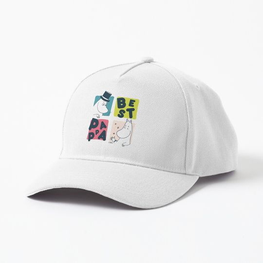 Discover Moomin Moominpappa Best Pappa Squares Dark Text Cap