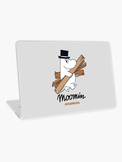 Discover Moomin Moominpappa Carrying Wood | Laptop Skin