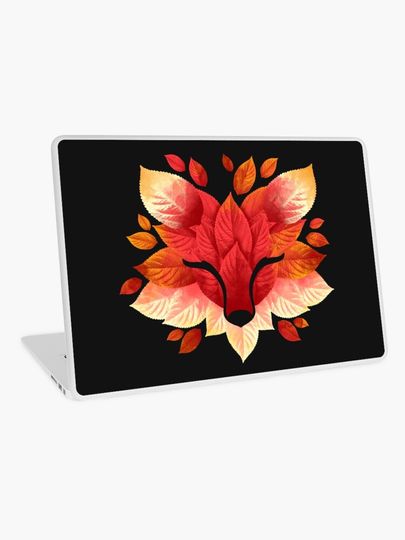 Discover Fox of leaves | Laptop Skin