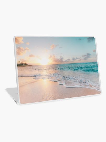 Discover Tropical Clear Ocean Sunset | Laptop Skin