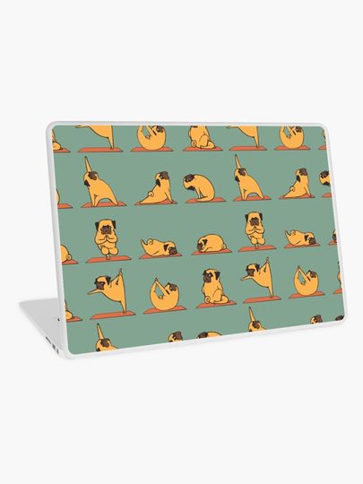 Discover Pug Yoga | Laptop Skin
