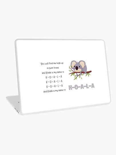 Discover Koala song written to the tune of B-I-N-G-O | Laptop Skin