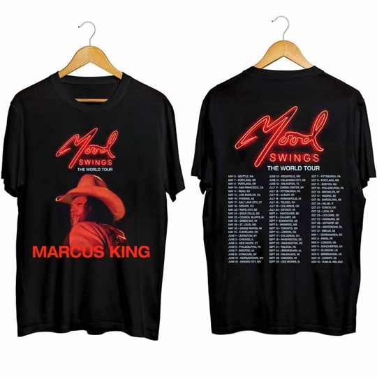 Discover Marcus King Mood Swings The World Tour 2024 Double Sided Shirt