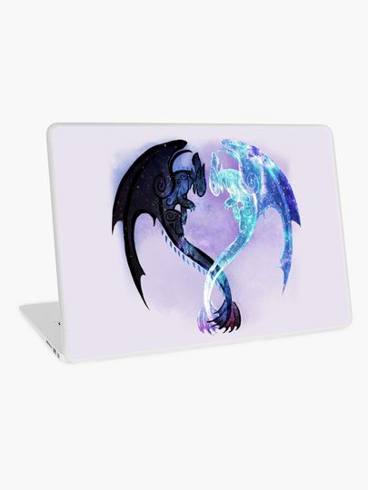 Discover Dragon Heart Toothless and Light Fury | Laptop Skin