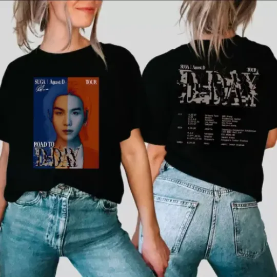 Discover SUGA D Day Album Double Sided Shirt