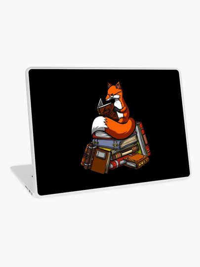 Discover Fox Reading A Book | Laptop Skin