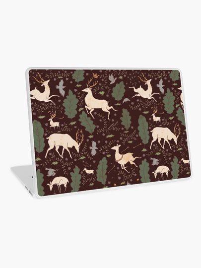 Discover The Running of the Deer - Brown | Laptop Skin