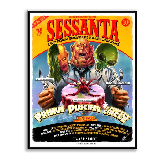 Discover Sessanta Primus Puscifer A Perfect Circle Foil Mini Poster