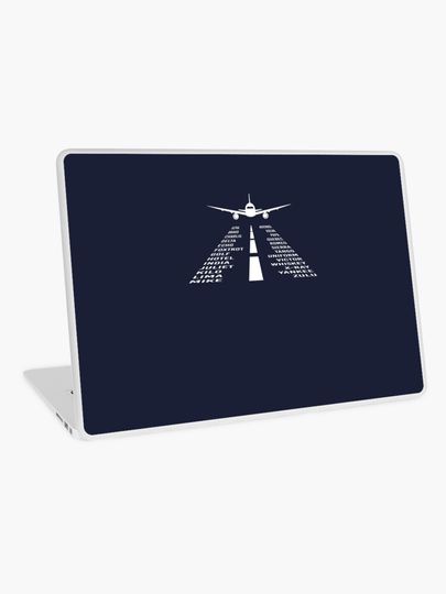 Discover Airplane Phonetic Alphabet | Pilot Gift | Laptop Skin