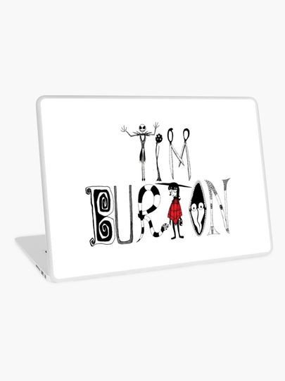 Discover Tim Burton "Alphabet" | Laptop Skin