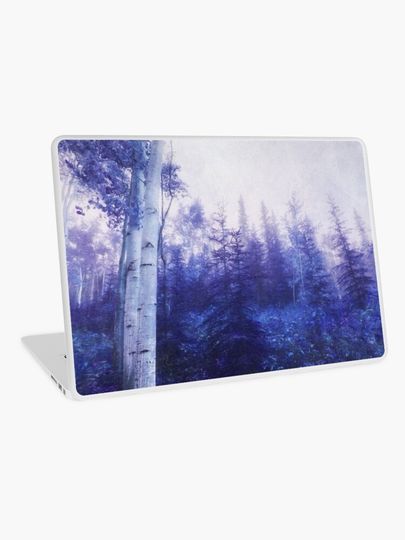 Discover Wander trough the foggy forest | Laptop Skin