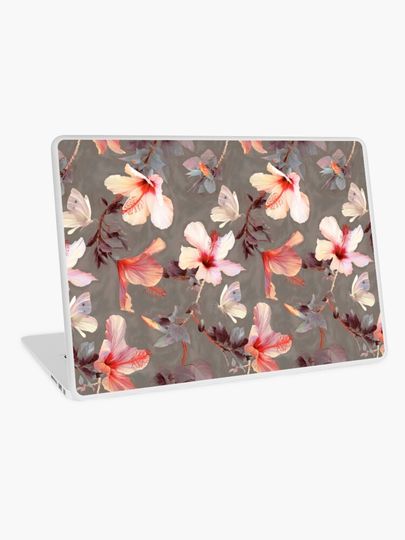 Discover Coral Hibiscus | Laptop Skin