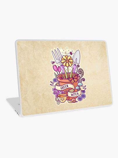 Discover Green Witch | Laptop Skin