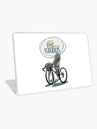 Discover Funny Cycling Sloth | Laptop Skin