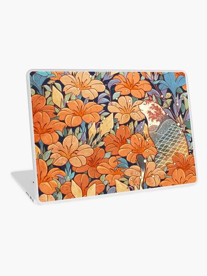 Discover Neko and flowers | Laptop Skin