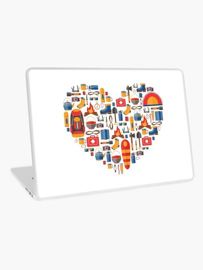 Discover Hiking and tourism love | Laptop Skin