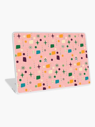 Discover Atomic Pattern Pink Green  #midcenturymodern | Laptop Skin