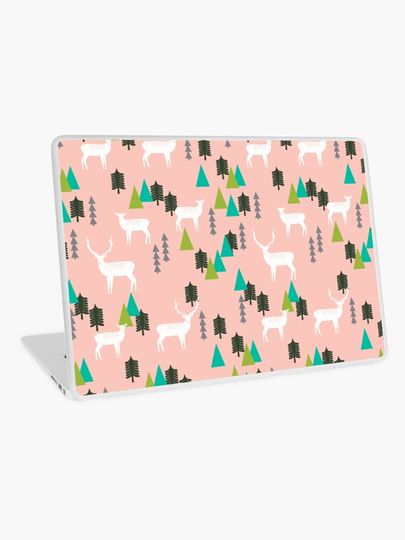 Discover Reindeer Forest - Blush by Andrea Lauren | Laptop Skin