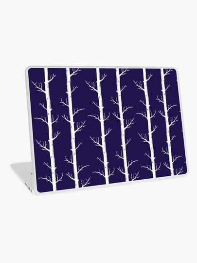 Discover Trees on Ink Blue | Laptop Skin
