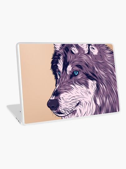 Discover Blue eyed wolf | Laptop Skin