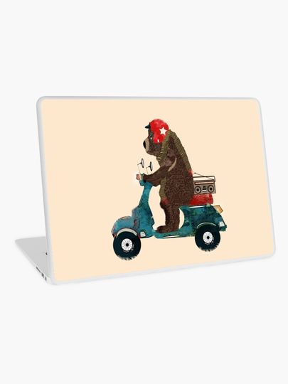 Discover scooter bear | Laptop Skin