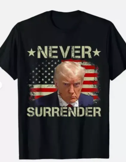 Discover Trump American flag cotton Unisex T-Shirt Al lsizes