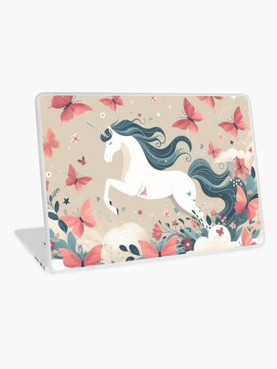 Discover Cute Unicorn Magical Creature Beautiful Fantasy Art | Laptop Skin