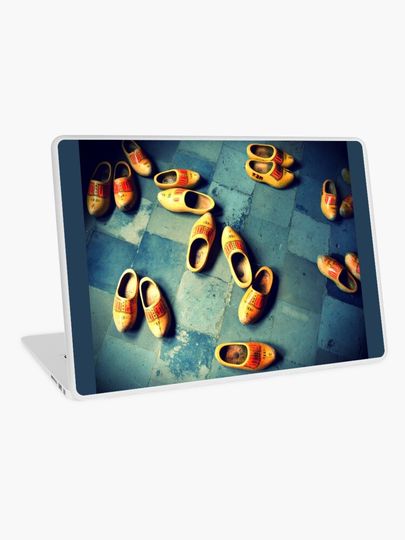 Discover wooden slippers in Holland | Laptop Skin