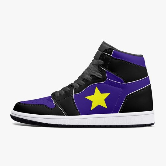 Discover Black and Blue and Star Sneakers, AJ1 inspired, Top Leather Sneakers