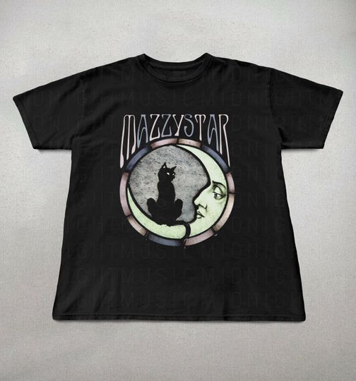 Discover Mazzy Star Moon and Cat Tee 90s Alt Rock Hope