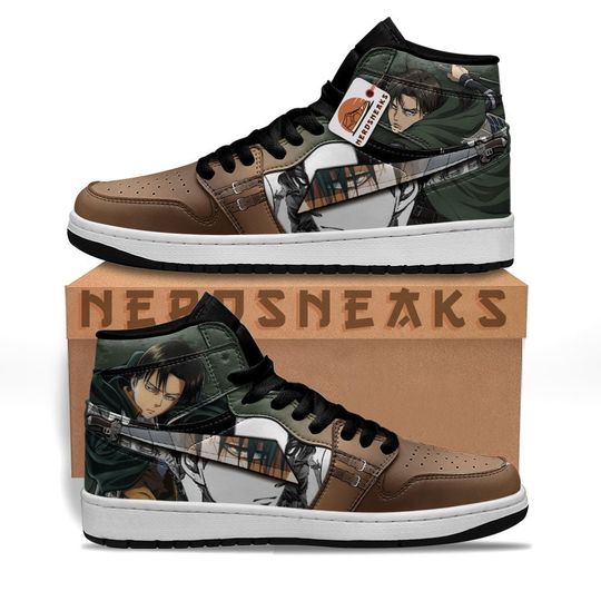Discover Levi Ackerman Anime Shoes Custom Sneakers Basketball Shoes
