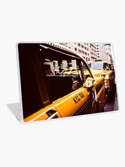 Discover Vintage NYC Taxi | Laptop Skin