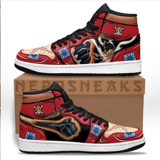 Discover Luffy Armament Haki Sneakers Custom OP Anime Shoes